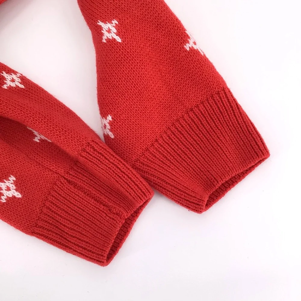 Party Sweater Red Crew Neck Lets get Blitzen Christmas L/S Sweater Size Large
